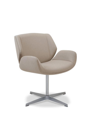 Poltrona Espera Giratória 36060 Concha Revestida, Pé Alumínio - Linha Spot - Cavaletti  - Rev Politex - Cor (Politex) Preto Poltrona Espera Giratória 36060 Concha Revestida, Pé Alumínio - Linha Spot - Cavaletti  - Rev Politex - Cor (Politex) Preto