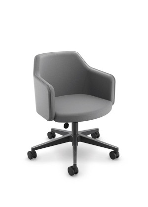 Poltrona Giratória 36071 Revestida C/ Uma Cor, S/ Relax, Aranha Twin, Rod. 65 Nylon - Linha Duo - Cavaletti  - Rev Couro Ecologico - Cor (Cec)Marrom Poltrona Giratória 36071 Revestida C/ Uma Cor, S/ Relax, Aranha Twin, Rod. 65 Nylon - Linha Duo - Cavaletti  - Rev Couro Ecologico - Cor (Cec)Marrom