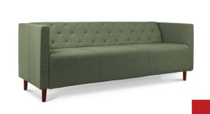 Poltrona 39335 3 Lugares, Pé Madeira Envernizado - Linha Box Four - Cavaletti  - Rev Poliéster - Cor (Poliéster) Laranja Poltrona 39335 3 Lugares, Pé Madeira Envernizado - Linha Box Four - Cavaletti  - Rev Poliéster - Cor (Poliéster) Laranja