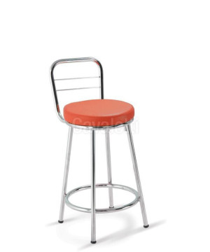 Banqueta Baixa Com Encosto 14015, Estrutura Cromada, Altura 500 Mm - Linha Fun - Cavaletti  - Rev Politex - Cor (Politex) Lilás Banqueta Baixa Com Encosto 14015, Estrutura Cromada, Altura 500 Mm - Linha Fun - Cavaletti  - Rev Politex - Cor (Politex) Lilás