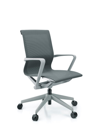 Cadeira Giratória Diretor 44102, Encosto Baixo, Auto Regulável, Estrutura Cinza, Aranha Nylon Cinza, Rod. 60 Misto, Revestimento Em Tela - Linha Aura - Cavaletti  - Rev Tela - Cor Tela Cinza Aura Cadeira Giratória Diretor 44102, Encosto Baixo, Auto Regulável, Estrutura Cinza, Aranha Nylon Cinza, Rod. 60 Misto, Revestimento Em Tela - Linha Aura - Cavaletti  - Rev Tela - Cor Tela Cinza Aura