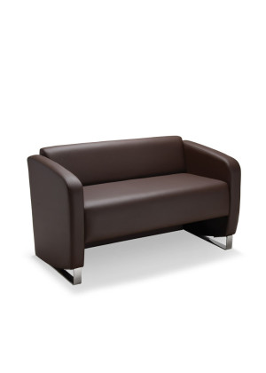 Sofá Espera 36105 2 Lugares - Linha Box - Cavaletti  - Rev Poliéster Méscla - Cor (Mescla) Azul Com Preto Sofá Espera 36105 2 Lugares - Linha Box - Cavaletti  - Rev Poliéster Méscla - Cor (Mescla) Azul Com Preto