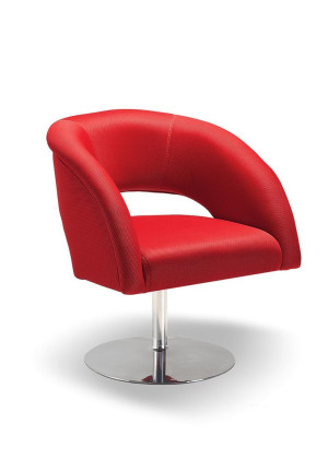 Poltrona Espera Giratória 36010 Base Disco Alumínio - Linha Spot - Cavaletti  - Rev Poliéster - Cor (Poliéster) Bordô Poltrona Espera Giratória 36010 Base Disco Alumínio - Linha Spot - Cavaletti  - Rev Poliéster - Cor (Poliéster) Bordô