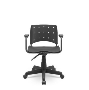 Cadeira Giratória Secretária Ergoplax 33970 Sem Estofado, Assento E Encosto Preto, Estrutura Preta, Com Braços – Plaxmetal  - Rev Plásticos Plaxmetal - Plpx Plástico Preto 13 Cadeira Giratória Secretária Ergoplax 33970 Sem Estofado, Assento E Encosto Preto, Estrutura Preta, Com Braços – Plaxmetal  - Rev Plásticos Plaxmetal - Plpx Plástico Preto 13