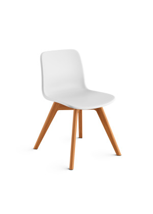 Cadeira Fixa 46206, Pé Piramidal Madeira Envernizada - Linha Match - Cavaletti  - Rev Plasticos Match - Cor (Match) Amarelo Cadeira Fixa 46206, Pé Piramidal Madeira Envernizada - Linha Match - Cavaletti  - Rev Plasticos Match - Cor (Match) Amarelo