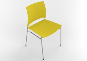 Cadeira Fixa 34006 P, S/ Braço - Estrutura - Linha Go - Cavaletti  - Rev Plásticos Go - Cor (Plast Go) Preto