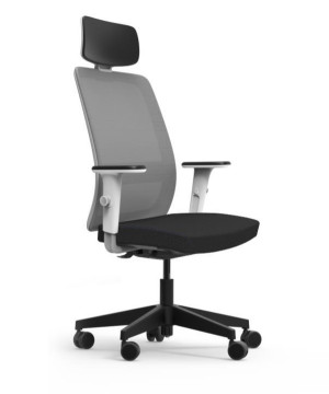 Poltrona Giratória 42101 Sre-Mc, Assento C/ Reg. Profundidade, Encosto Tela Velo C/ Apoio Cabeça, Aranha Nylon, Rod. 65 Nylon, Braço Id - Linha Velo - Cavaletti  - Rev Couro Ecologico - Cor (Cec)Bege - Tlvelo Vermelho