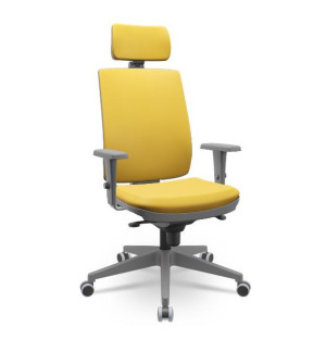 Cadeira Giratória Presidente Brizza Soft 99015 Com Apoio De Cabeça, Mecanismo Relax, Encosto Fixo, Base Piramidal, Rod. Pu 55Mm, Braço 3D, Estrutura Cinza - Plaxmetal  - Rev Vinil - Corplax Vinil Vinho