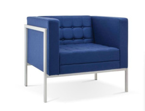 Poltrona 39505, Estrutura Tubular Pintado - Linha Box Four - Cavaletti  - Rev Couro Ecologico - Cor (Cec)Preto Poltrona 39505, Estrutura Tubular Pintado - Linha Box Four - Cavaletti  - Rev Couro Ecologico - Cor (Cec)Preto