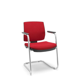 Cadeira Fixa Executiva Brizza Soft 99022 Base S, Braço Integrado, Estrutura Cromada – Plaxmetal  - Rev Vinil - Corplax Vinil Vermelho Cadeira Fixa Executiva Brizza Soft 99022 Base S, Braço Integrado, Estrutura Cromada – Plaxmetal  - Rev Vinil - Corplax Vinil Vermelho
