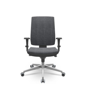 Cadeira Giratória Presidente Brizza Soft 99005 Mecanismo Slider, Encosto Regulável, Base Alumínio, Rod. Pu 55Mm, Braço 3D – Plaxmetal  - Rev Vinil - Corplax Vinil Vinho