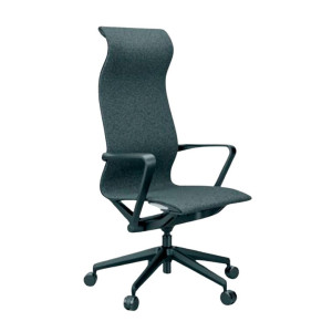 Cadeira Giratória Presidente 44101, Encosto Alto, Auto Regulável, Estrutura Preta, Aranha Nylon Preta, Rod. 60 Misto, Revestimento Em Tecido - Linha Aura - Cavaletti Cadeira Giratória Presidente 44101, Encosto Alto, Auto Regulável, Estrutura Preta, Aranha Nylon Preta, Rod. 60 Misto, Revestimento Em Tecido - Linha Aura - Cavaletti