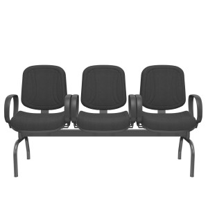 Longarina Diretor Premium 32573 3 Lugares, Braço Corsa, Estrutura Preta - Plaxmetal  - Rev Polipropileno - Corplax Pp Verde Longarina Diretor Premium 32573 3 Lugares, Braço Corsa, Estrutura Preta - Plaxmetal  - Rev Polipropileno - Corplax Pp Verde