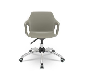 Cadeira Giratória Vesper 64000 Base Stamp Cromada, Rod. Pu, Sem Estofado - Plaxmetal  - Rev Plásticos Plaxmetal - Plpx Plástico Mostarda 51