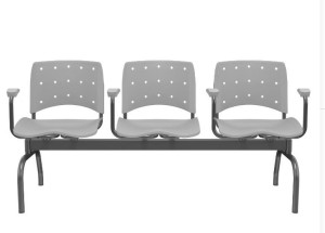 Longarina Ergoplax 53859 3 Lugares, Assento E Encosto Coloridos, Pé Metal, Estrutura Com Braços - Plaxmetal  - Rev Plásticos Plaxmetal - Plpx Plástico Vermelho Cereja 11 Longarina Ergoplax 53859 3 Lugares, Assento E Encosto Coloridos, Pé Metal, Estrutura Com Braços - Plaxmetal  - Rev Plásticos Plaxmetal - Plpx Plástico Vermelho Cereja 11