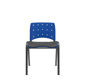 Cadeira Fixa Ergoplax 34749 Montada, Estrutura Metalica, Assento Estofado, Assento E Encosto Colorido – Plaxmetal  - Plpx Plástico Azul Bic 12 - Estr Preto - Corplax Vinil Preto Cadeira Fixa Ergoplax 34749 Montada, Estrutura Metalica, Assento Estofado, Assento E Encosto Colorido – Plaxmetal  - Plpx Plástico Azul Bic 12 - Estr Preto - Corplax Vinil Preto