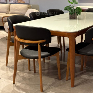 Conjunto Mesa de Jantar Theo e 8 Cadeiras Monic - 