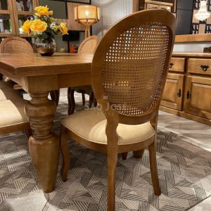 Conjunto Mesa Pés Torneados e Cadeira Medalhão - São José Store - 