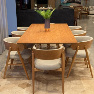 Conjunto Mesa Adele e 8 Cadeiras Padova - São José Store - 