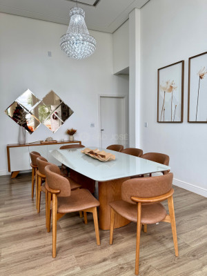 Conjunto Mesa Garda Vidro e Cadeira Monic - São José Store - 