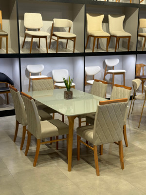 Mesa de Jantar Orit e Cadeira Carpi- São José Store