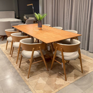 Conjunto Mesa Adele e 8 Cadeiras Padova - São José Store