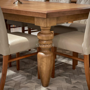 Conjunto Mesa Pés Torneados e Cadeira Carpi - São José Store - 