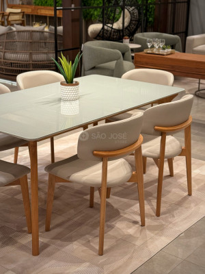 Mesa de Jantar Orit e Cadeira Monic Premium São José Store - 