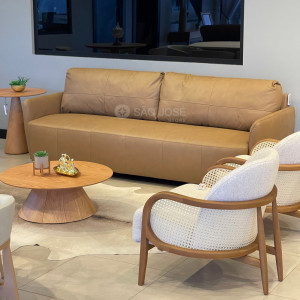 Sofá Teruel Minuano 2,30m Couro Legítimo - 