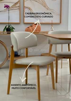 Conjunto Mesa Garda e 8 Cadeiras Monic Premium - São José Store - 