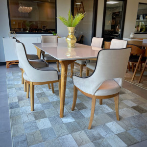 Mesa de Jantar Orit e Cadeira Naomi- São José Store