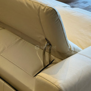 Sofá Croá Salva 3,20m Couro Legítimo Abertura Elétrica - 