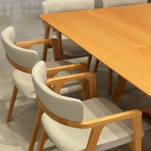 Conjunto Mesa Quadrada Milo e 8 Cadeiras Arpa - 