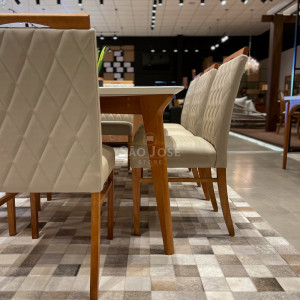 Conjunto Mesa Orit e Cadeira Carpi - São José Store - Mesa moderna de vidro!