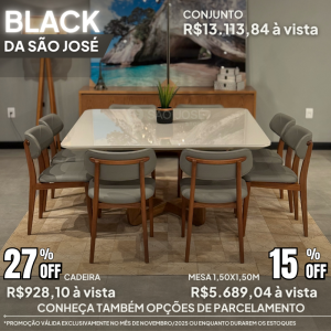 Mesa de Jantar Maria e Cadeira Sit- São José Store