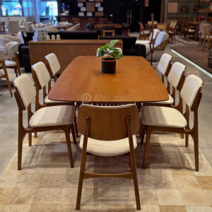 Conjunto Mesa Flow e Cadeira Megan - São José Store - 