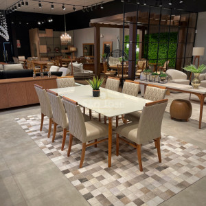 Conjunto Mesa Orit e 8 Cadeiras Carpi - São José Store