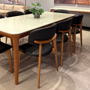 Conjunto Mesa de Jantar Theo e 8 Cadeiras Monic - 