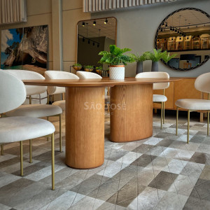 Mesa de Jantar Lor e Poltrona Thor- São José Store - 