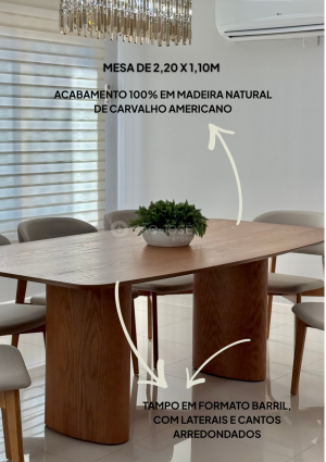 Conjunto Mesa Garda e 8 Cadeiras Monic Premium - São José Store - 