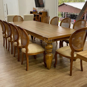 Conjunto Mesa Pés Torneados e Cadeira Medalhão - São José Store