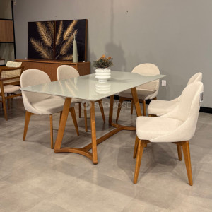 Conjunto Mesa Milo e 6 Cadeiras Calci - São José Store - 