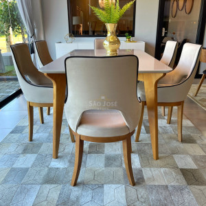 Mesa de Jantar Orit e Cadeira Naomi- São José Store - 