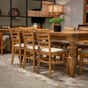 Conjunto Mesa Pés Torneados e Cadeira Montana - São José Store - 