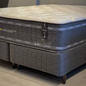 Conjunto Box Rústico Alpha Bod e Colchão King Koil Citrine - São José Store - 