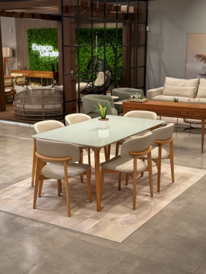 Mesa de Jantar Orit e Cadeira Monic Premium São José Store