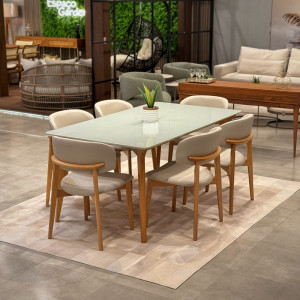 Mesa de Jantar Orit e Cadeira Monic Premium São José Store - 