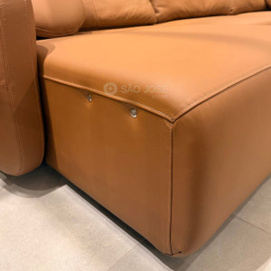 Sofá Buble 3,30m em Couro Legítimo com Abertura Elétrica - 