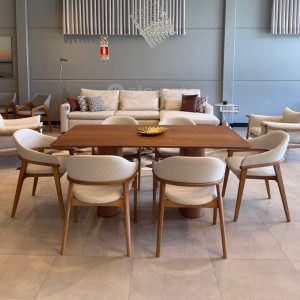 Conjunto Mesa Garda e 6 Cadeiras Pala - São José Store - 
