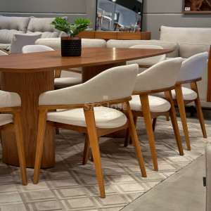 Conjunto Mesa Garda e 8 Cadeiras Pala - 